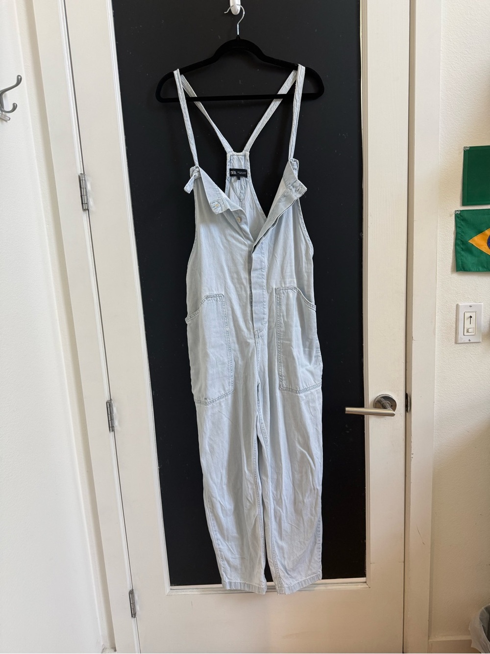Pale Blue Denim Jumpsuit Overalls